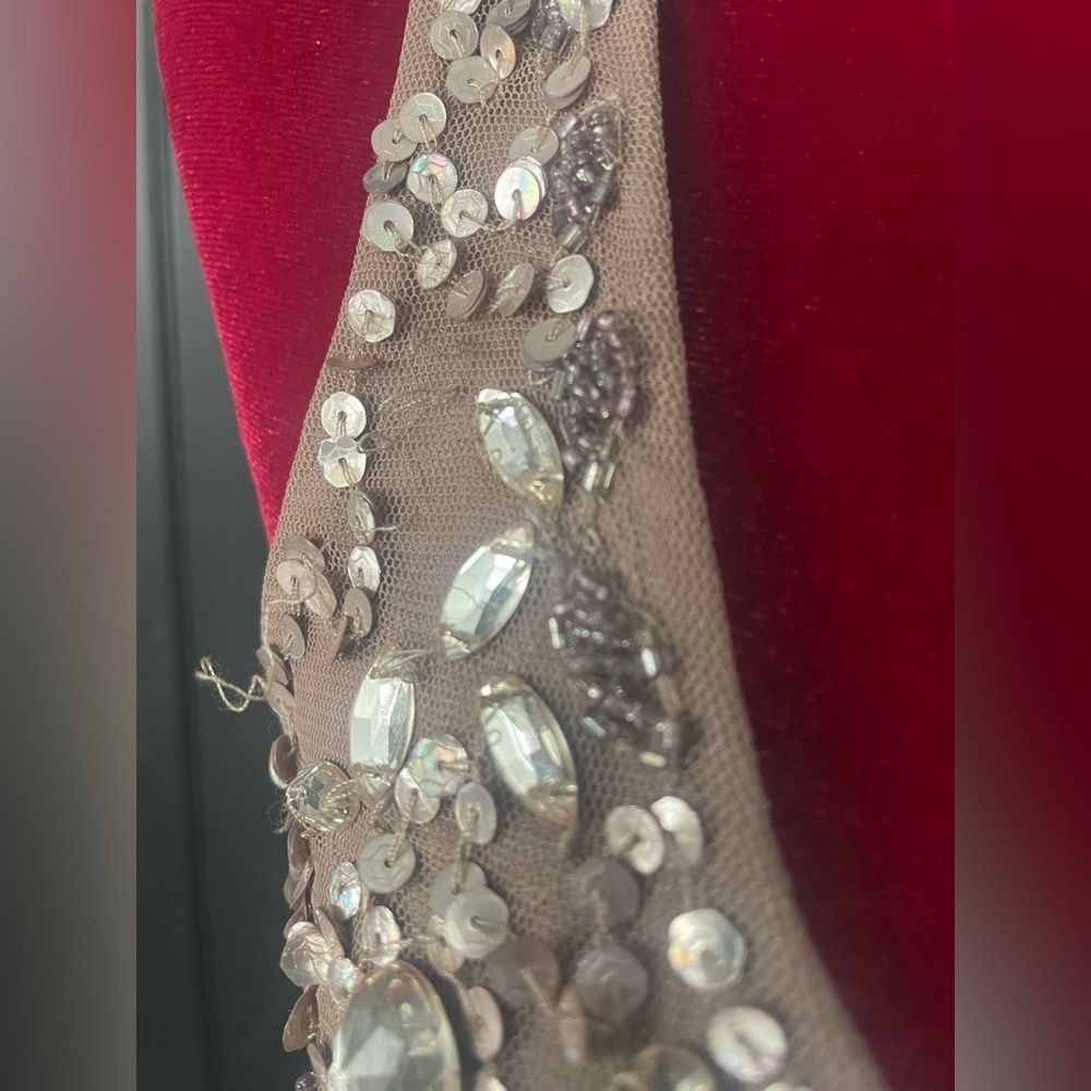 Adrianna Papell Sequin Embellished Cocktail Dress - Beige - Picture 7 of 13